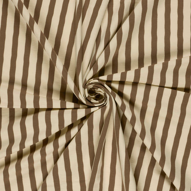 Jersey fabric Beige printed 