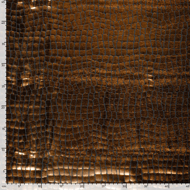 Lamé fabric Crocodiles Bronze