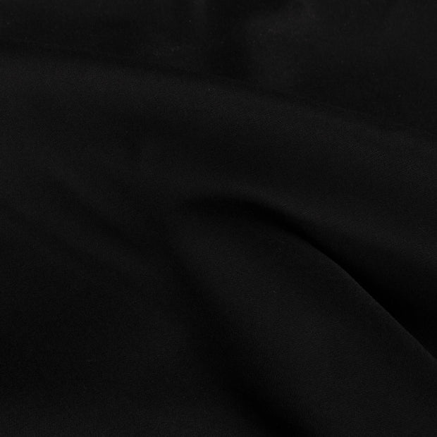 Algodón Popelina GOTS tela Unicolor Negro
