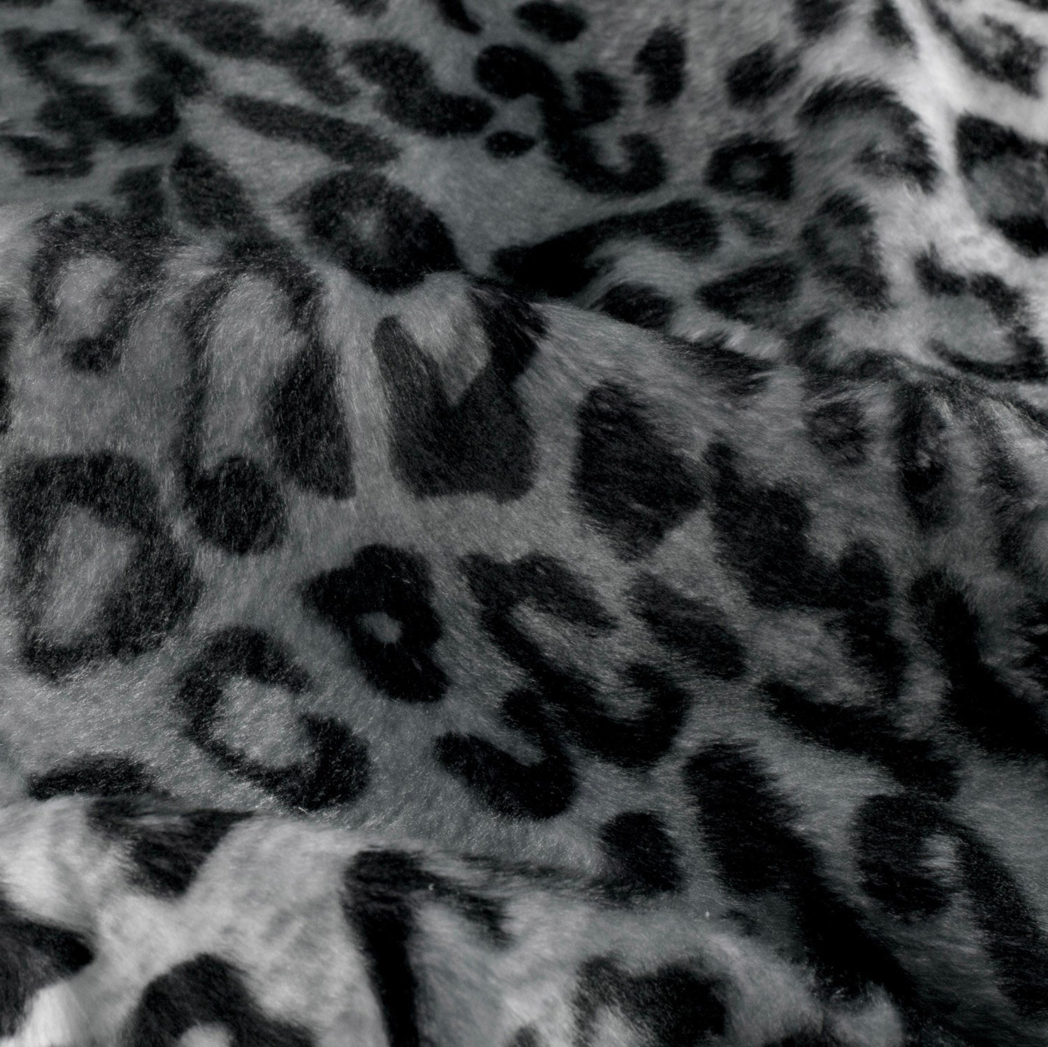 Snow Leopard - Animal Print Polyester Velboa Fabric - Metre/half - Faux Snow Leopard - Animal Print Polyester Velboa Fabric - Metre/half - Faux