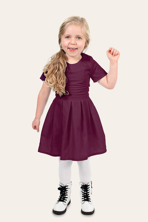 Viscose Poplin stof Effen Magenta