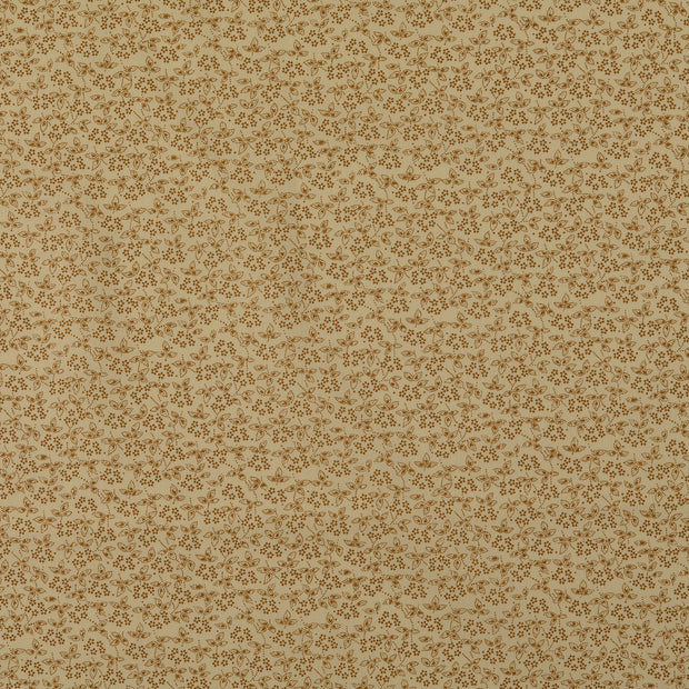 Cotton Poplin fabric Dots Beige