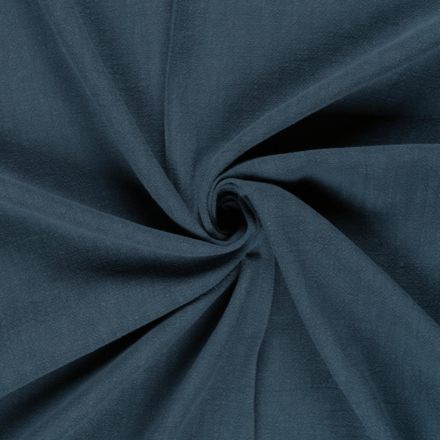 Lin tissu Bleu acier délavé 