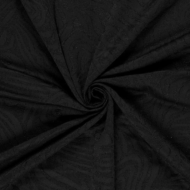 Jacquard tissu Noir Lurex 