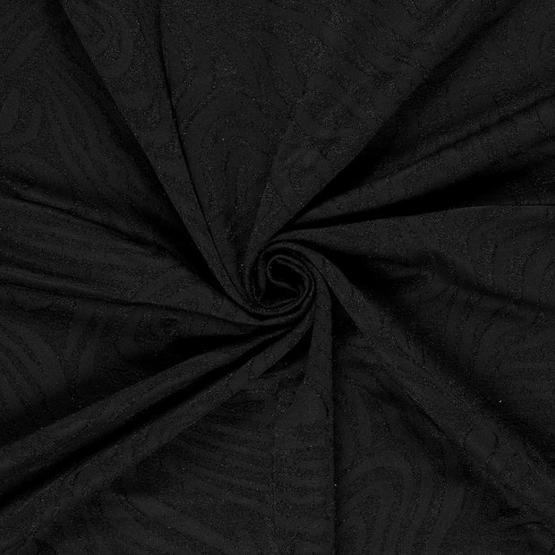 Jacquard fabrik Schwarz Lurex 
