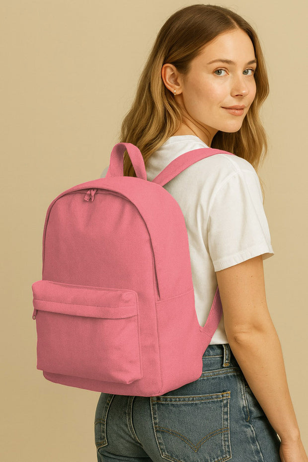 Canvas fabric Unicolour Old Pink