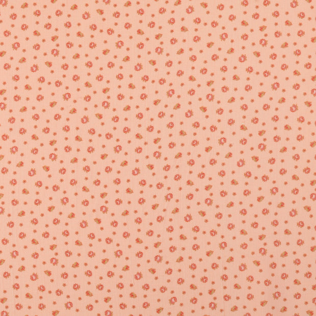 Corduroy 4.5w fabric Flowers Old Pink