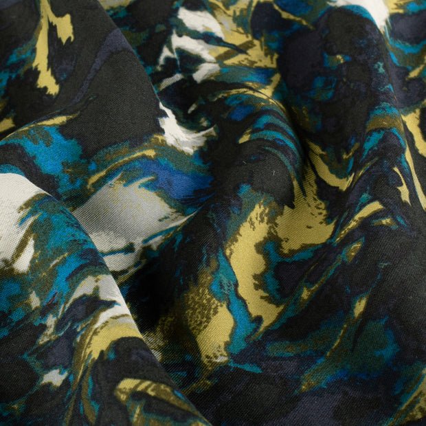 Woven Polyester fabric Abstract Navy