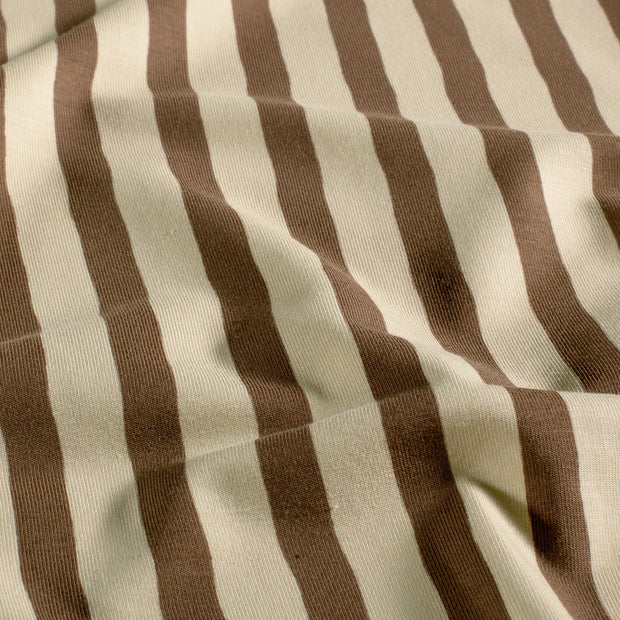 Jersey fabric Stripes Beige