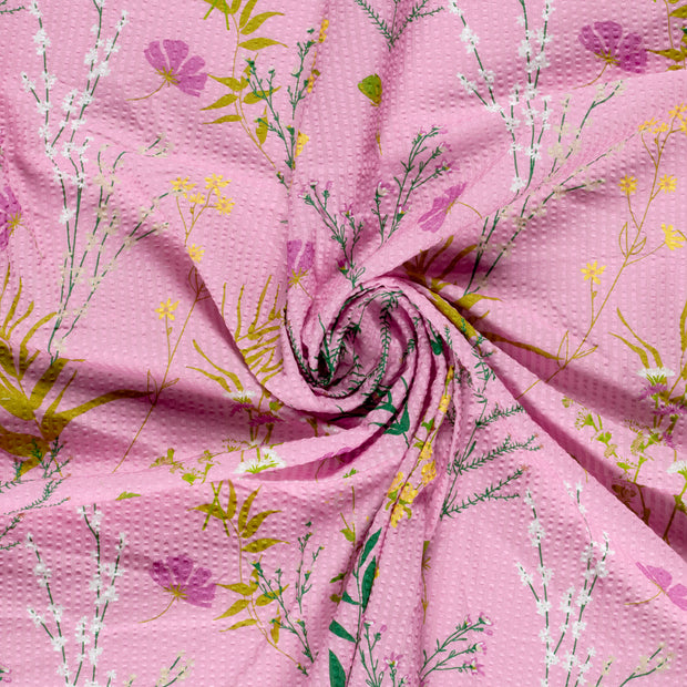  fabric Pink Seersucker 