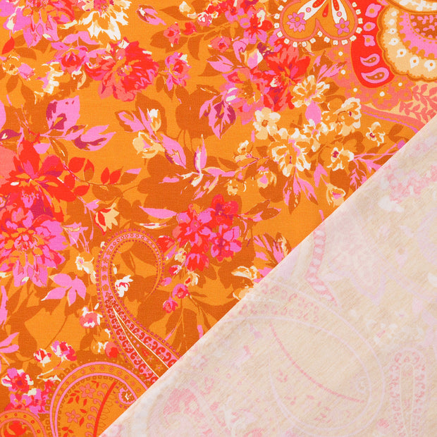 Jersey fabric Paisley Oker