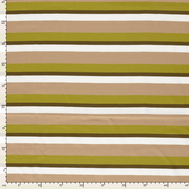 Punta di Roma fabric Stripes Lime Green