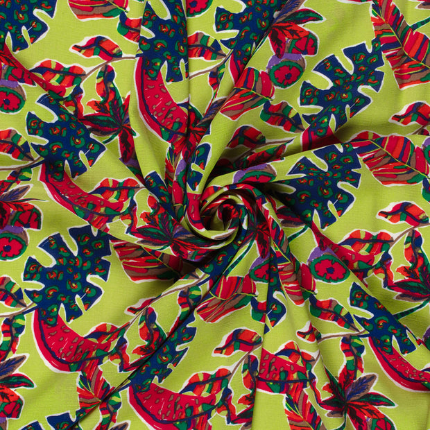 Polyester Bubble tissu Vert Citron 