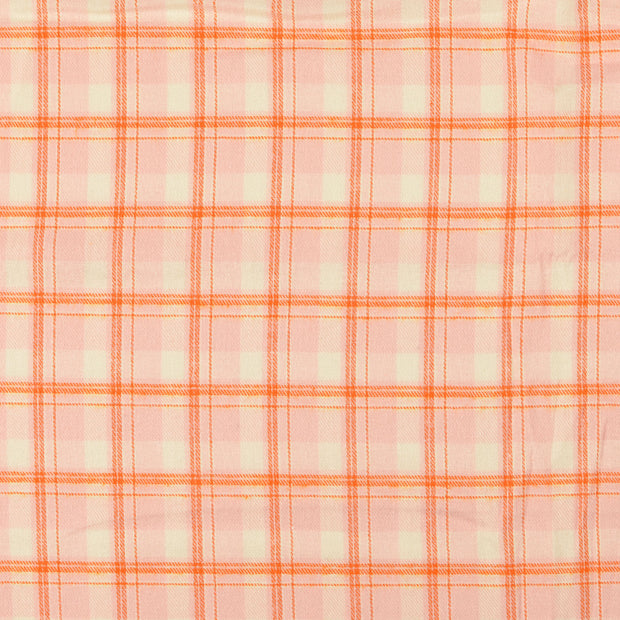 Flannel fabric Checks Old Pink