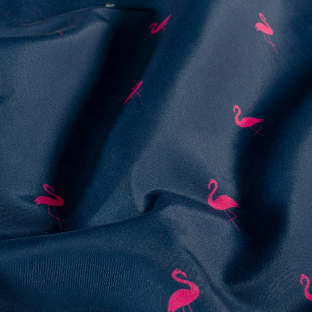 Zwembroek quick dry recycled stof Flamingo's Kobalt