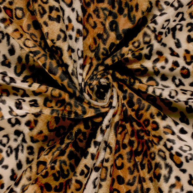 Velours fabric Camel printed 