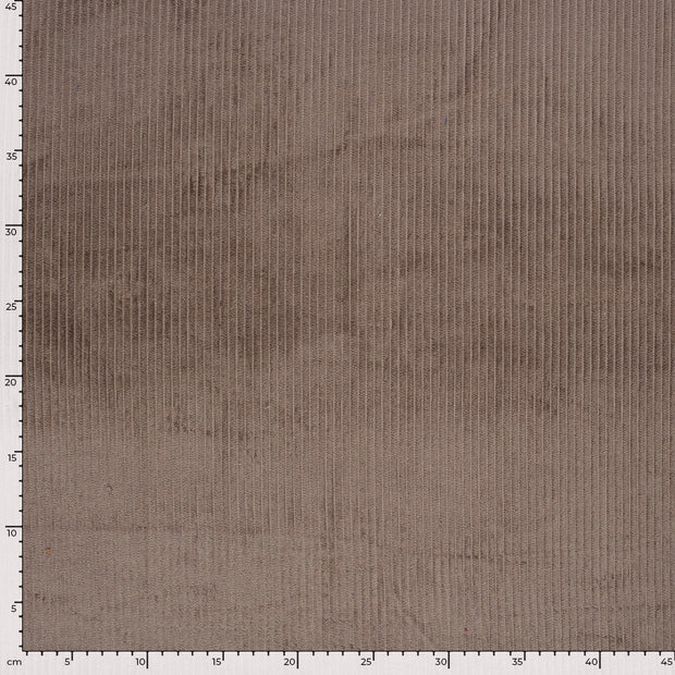 Corduroy 4.5w fabric Unicolour Brown Taupe