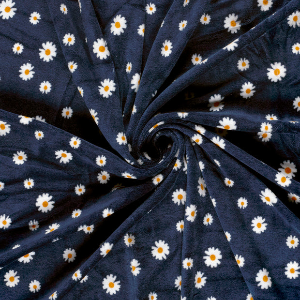 Nicky velours fabric Navy 