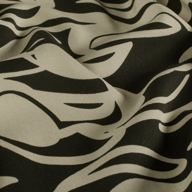 Viscosa Twill tela Abstracto Negro
