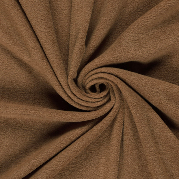 Polar Fleece fabric Brown brushed 