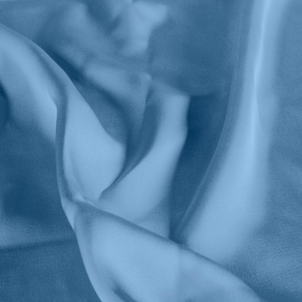 Satin fabrik Uni Blau