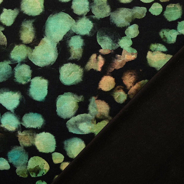 Jersey fabric Olive Green digital printed 