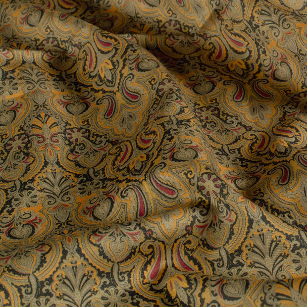 Cotton Poplin fabric Abstract Navy