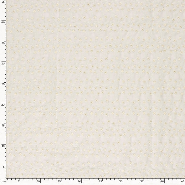 Lace fabric Flowers White
