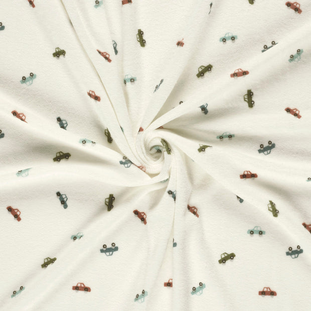 Rizo Stretch tela Blanco roto estampado 