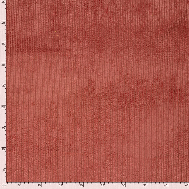 Corduroy 4.5w fabric Unicolour Brique