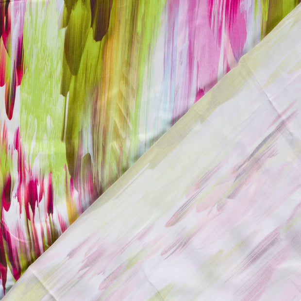 Viscose Satin fabric Stripes digital printed 