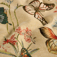 Gobeline Jacquard Schmetterlinge Beige