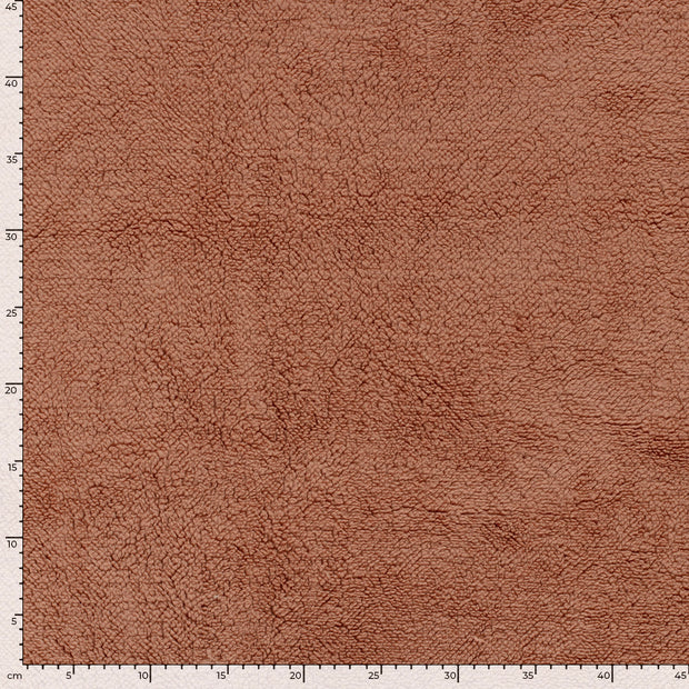 Sherpa Fleece fabric Unicolour Nutmeg