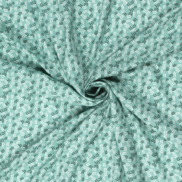 Viscose Poplin fabric Petrol printed 