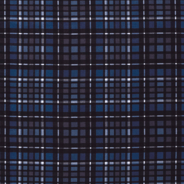 Flanel stof Marine 