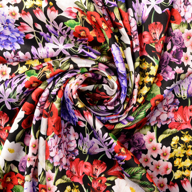 Viscose Satijn stof Multicolor 