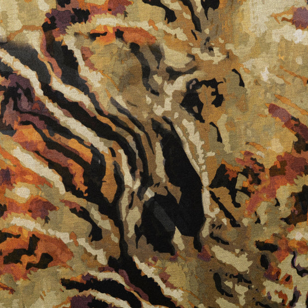 Jersey fabric Camouflage Oker