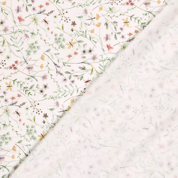 Cotton Jersey GOTS organic fabric Flowers digital printed 