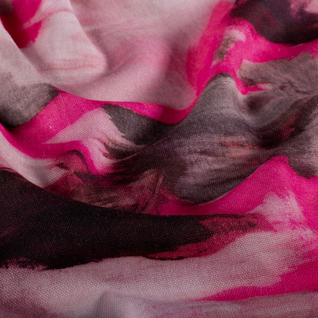 Gewebtes Viskose-Leinen fabrik Abstrakt Fuchsia