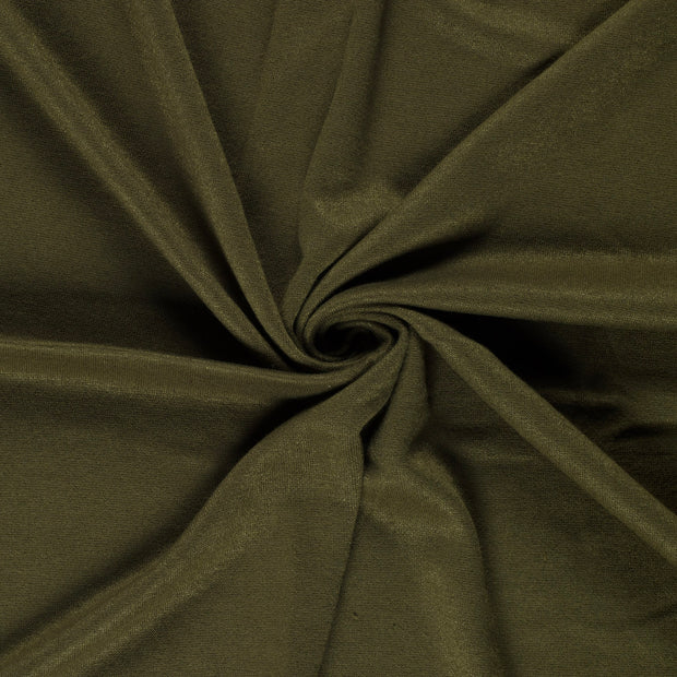 Heavy Knit fabric Khaki Green brushed 