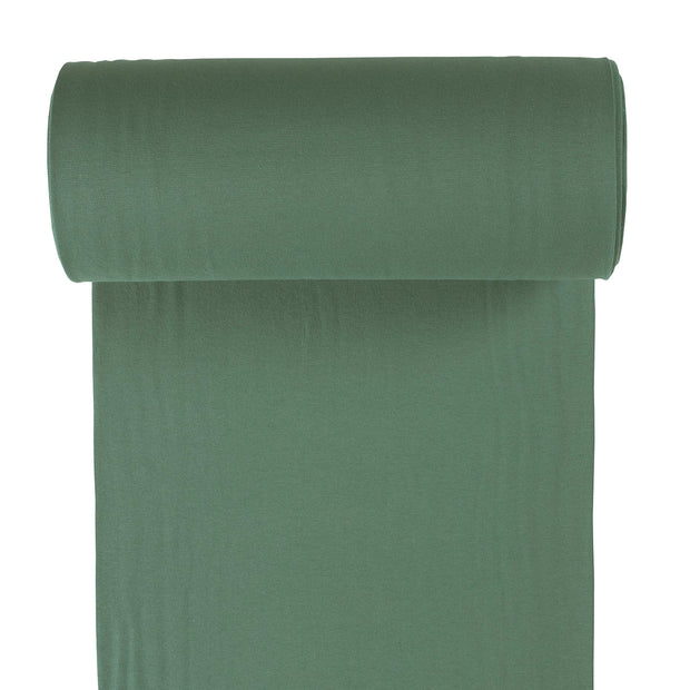 Bündchen GOTS organisch fabrik Dunkelgrün matt 