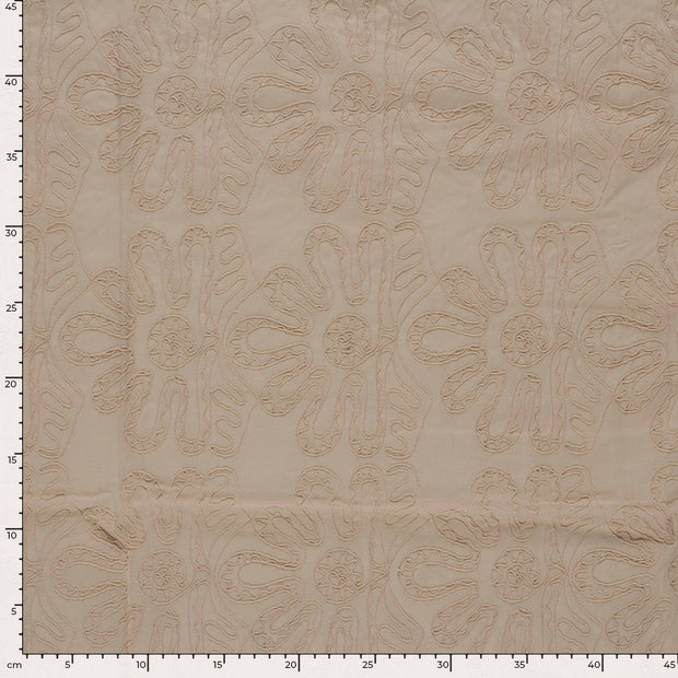 Cotton Poplin fabric Unicolour Beige
