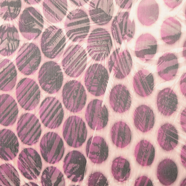 Viscose Satin fabric Dots Lila