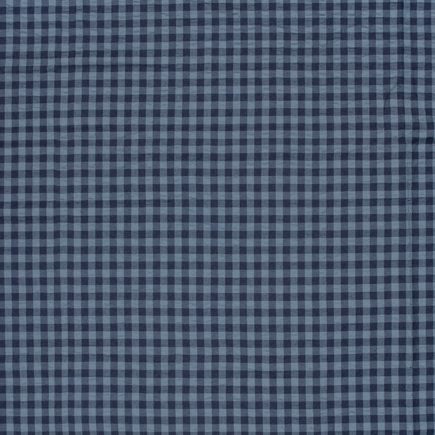 Seersucker tissu Bleu Marine 
