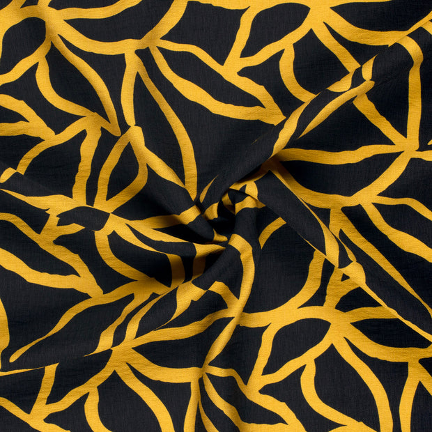 Viscose Nylon Ottoman fabric Oker printed 