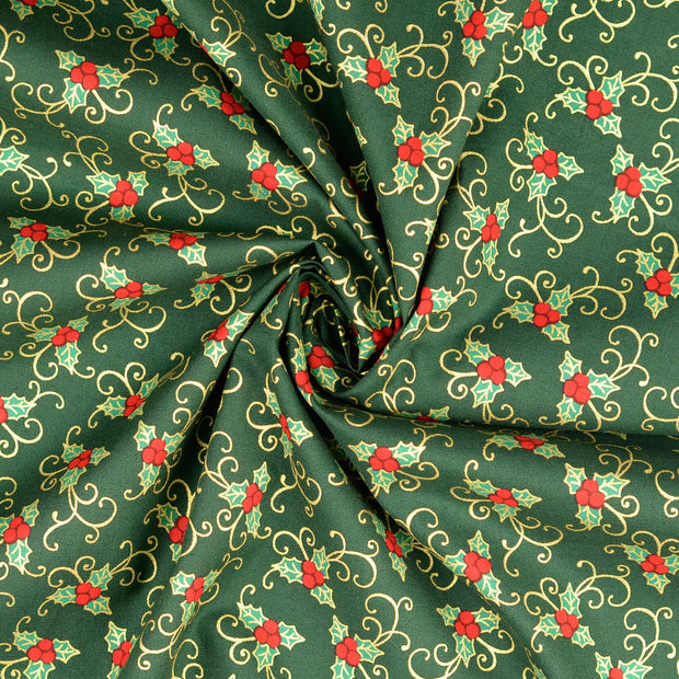  tissu Vert foncé imprimé 