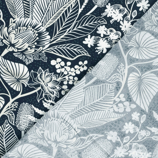 Bamboo Poplin fabric Flowers printed 