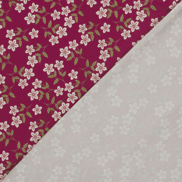 Jersey tissu fleurs imprimé 