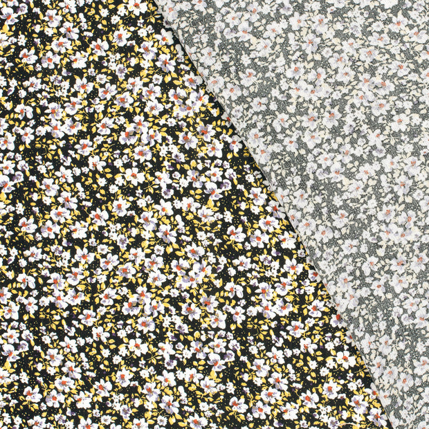 Borken Crepe fabric Flowers printed 