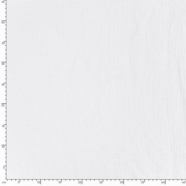 Coton Lin en Chaine et Trame tissu Feuilles Blanc optique